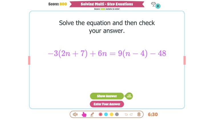 Solving Multi Step Equations screenshot-8