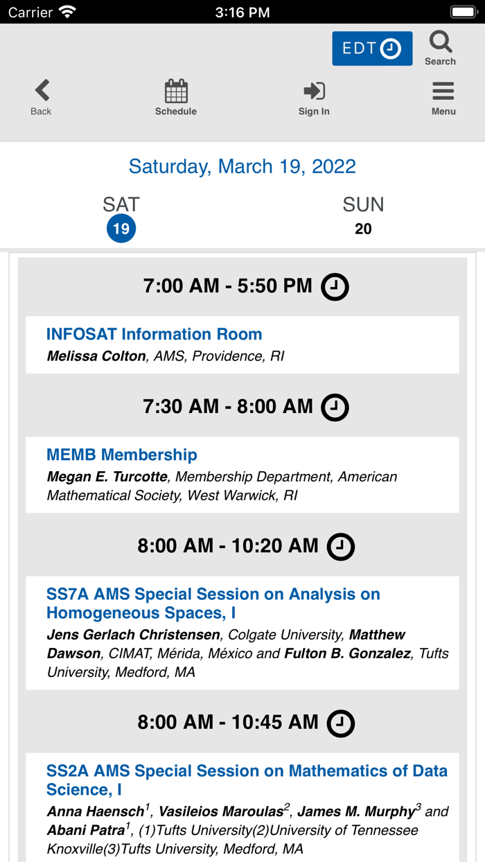 AMS Spring Eastern 2022