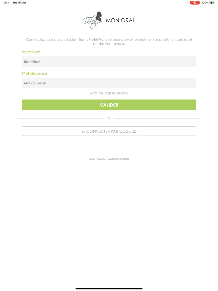 Mon oral Projet Voltaire