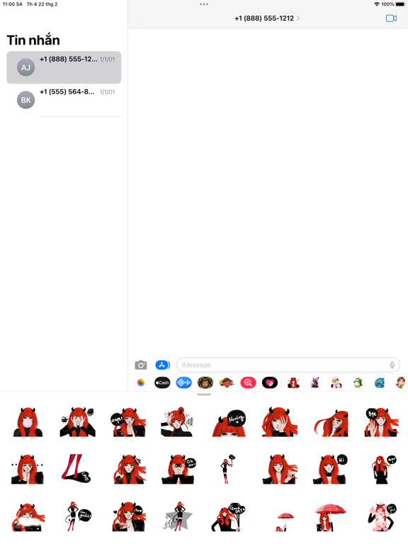 Screenshot #4 pour Reddevil Girl Animated Sticker