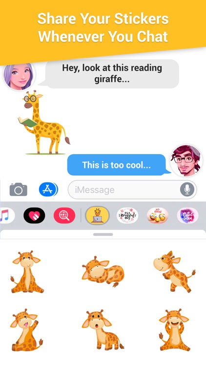 Mutant Giraffes Animated Emoji screenshot-3