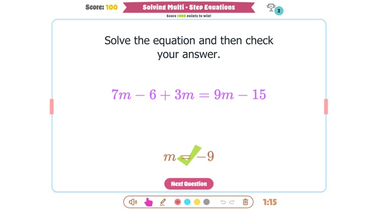 Solving Multi Step Equations