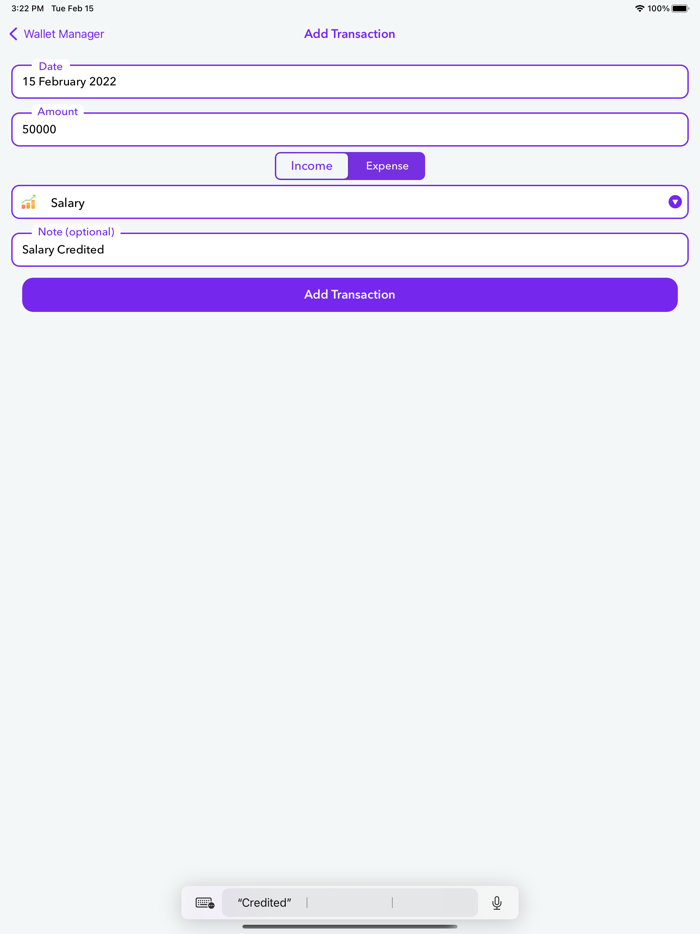 Wallet Manager - Split Expense