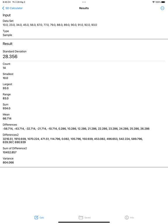 Standard Deviation Calc - SD screenshot 2