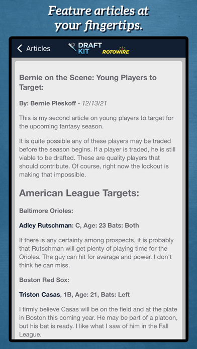 Fantasy Baseball Draft Kit '22 screenshot 4