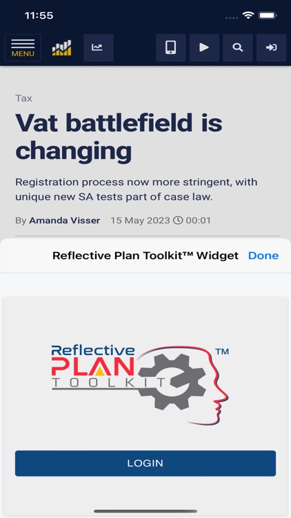 Reflective Plan Toolkit Widget