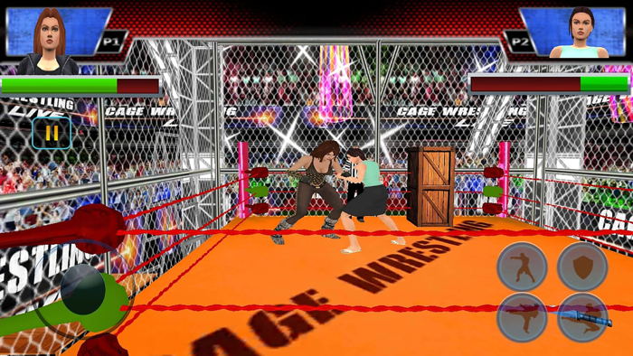Girls Wrestling Ring Fight 3D