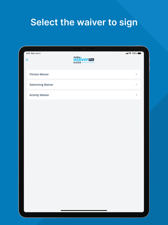 Online Waiver Pro Kiosk screenshot 2