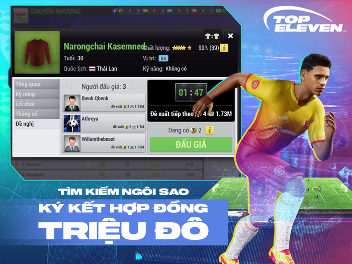 TOP ELEVEN QUẢN LÝ BÓNG ĐÁ