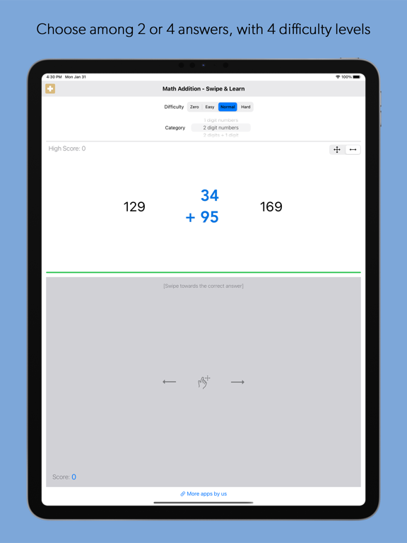 Addition Math - Swipe & Learn screenshot 2