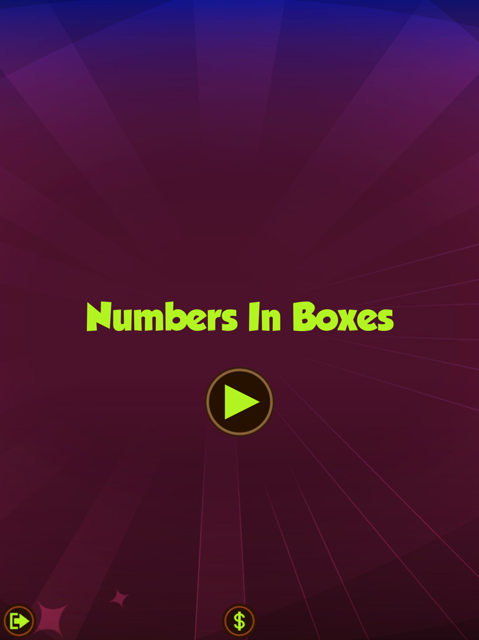 Numbers In Boxes