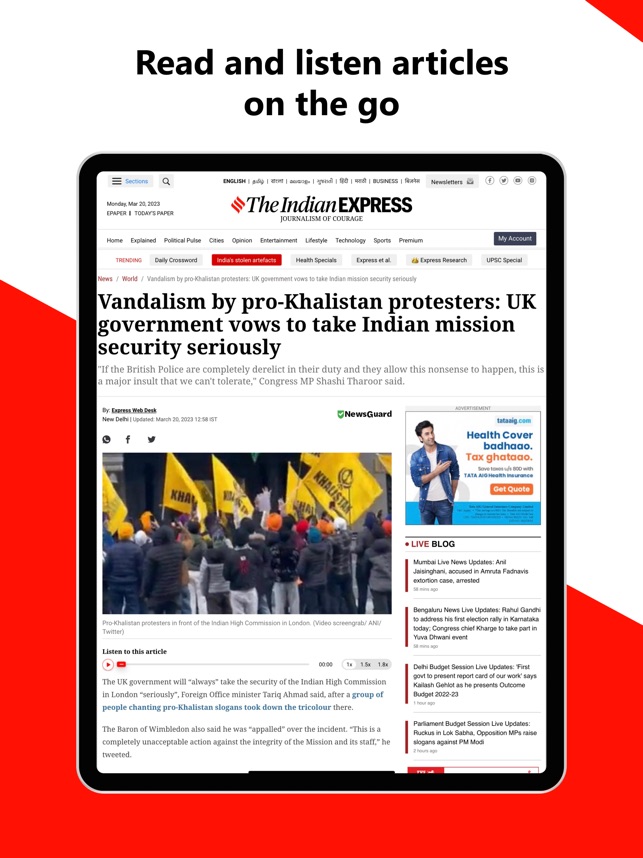 The Indian Express for iPad on the App Store