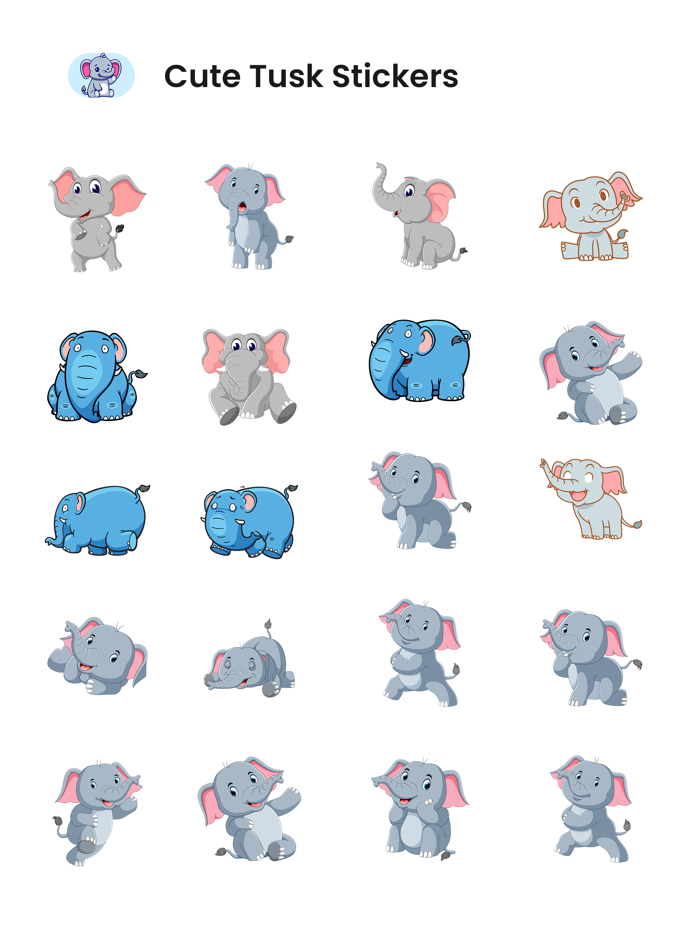 Lovely Tusk Stickers
