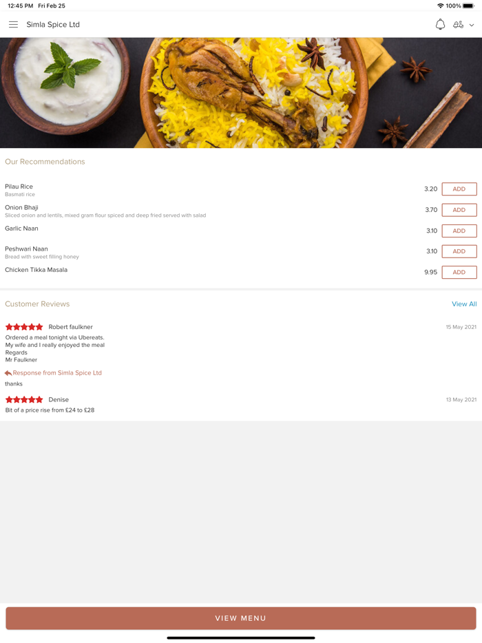 THARIKS INDIAN restaurant