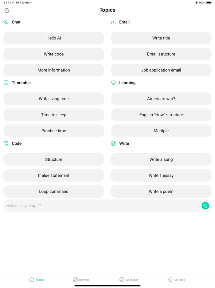 Ask Anything AI Chatbot