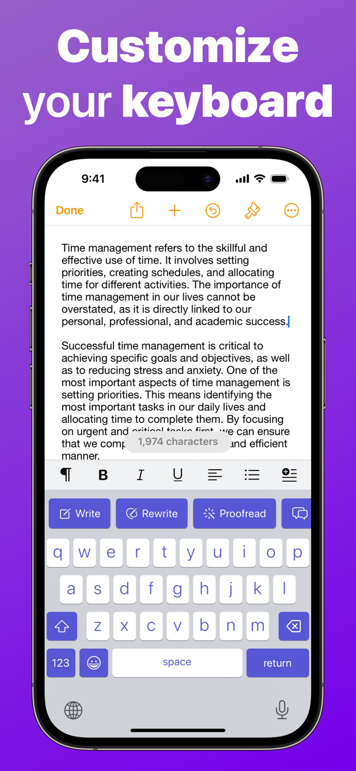 AI Keyboard Writing Assistant