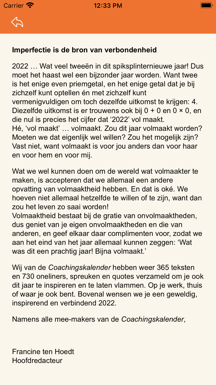 Coachingskalender 2022