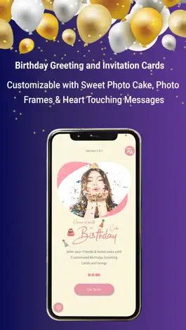 Game screenshot Birthday Cake Photo Card Maker apk