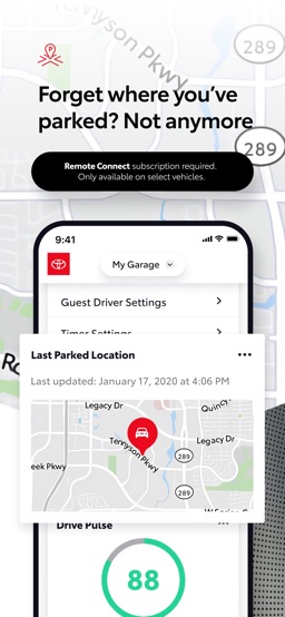 Toyota app screenshot