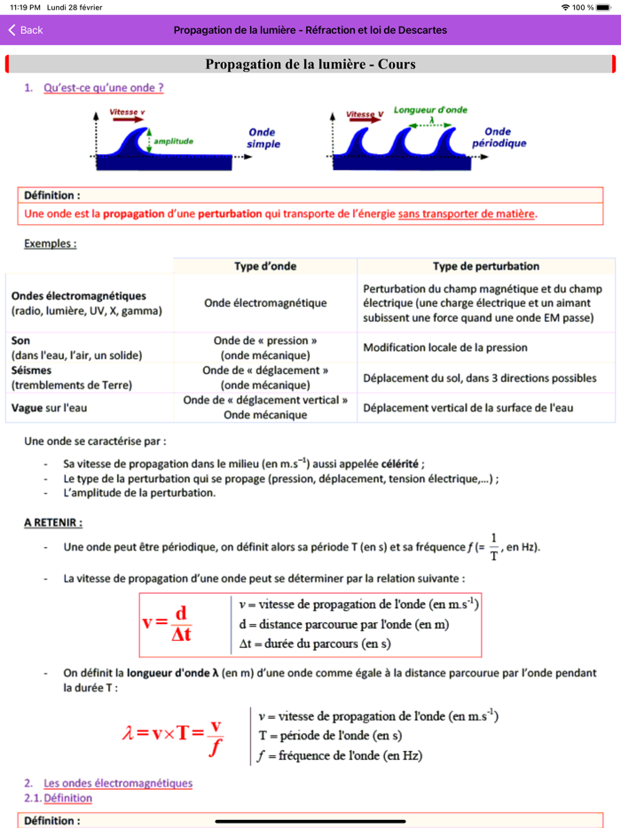 Physique et chimie Seconde