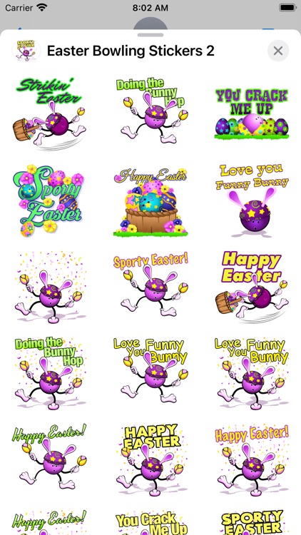 Easter Bowling Stickers