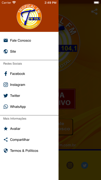 Rádio Tropical FM 104,1 Araras screenshot 2