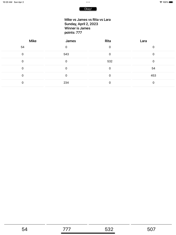 EZ Domino Score Keeping Pad