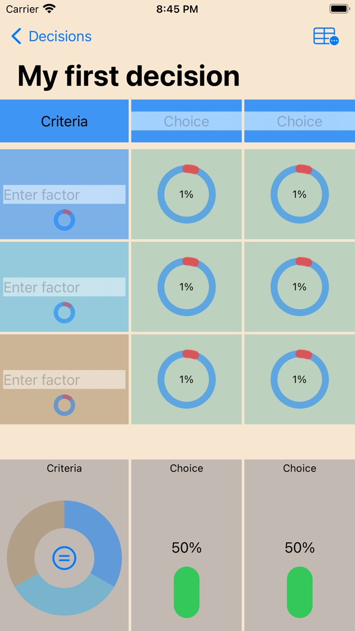 Decision Matrix