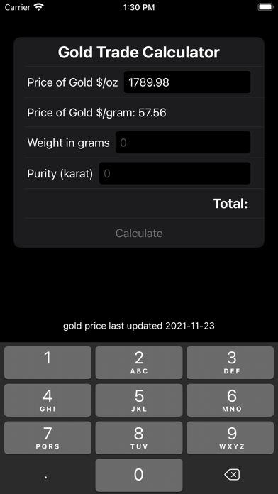 Gold Trade Calculator Pro screenshot 3