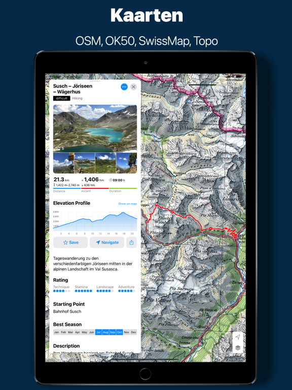 bergfex: wandelen & tracking iPad app afbeelding 7