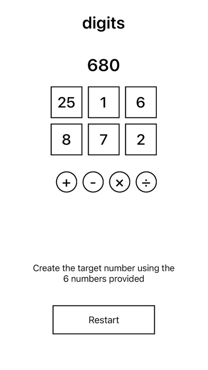 Digits, fun number game