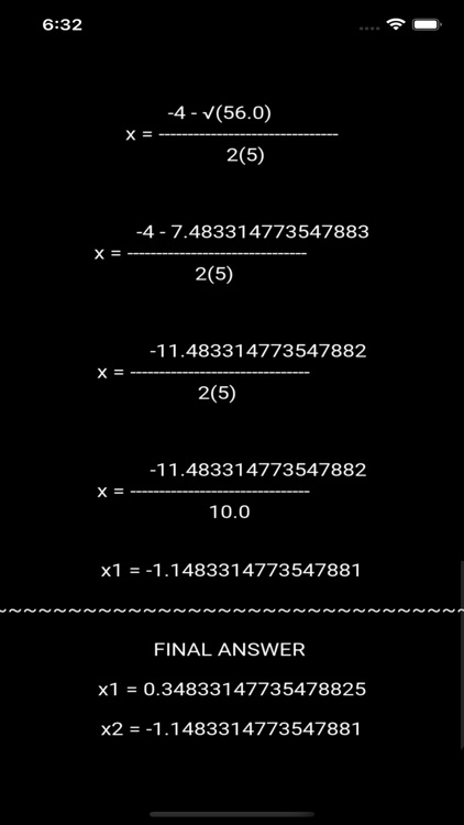 Quadratic Steps Calculator screenshot-6