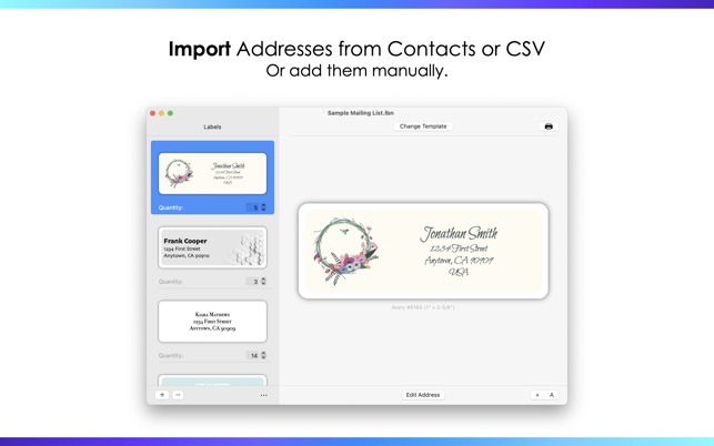 Address Labels by Nobody di Mac App Store