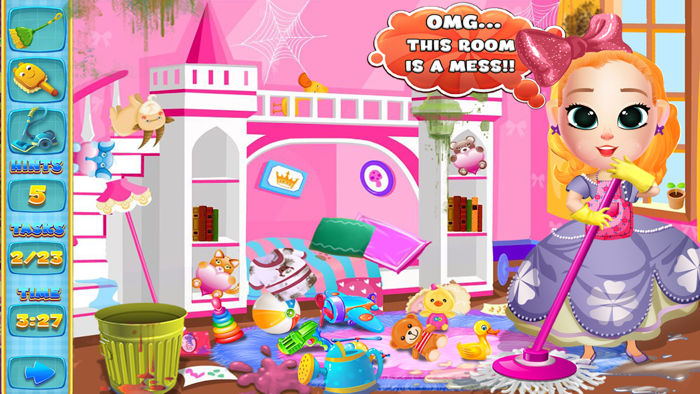 Princess Jojo Cleaning Home