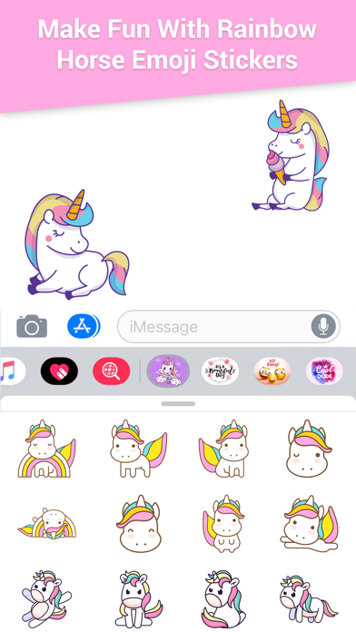 Rainbow Horse Emojis screenshot 4