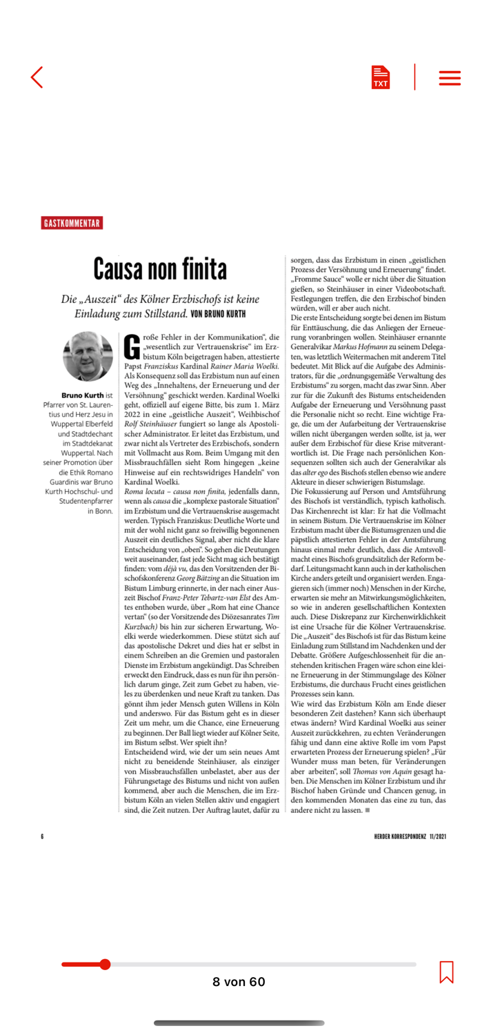 Herder Korrespondenz