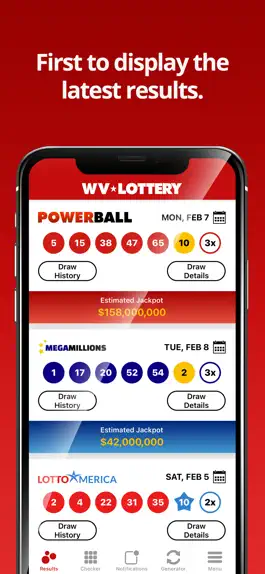 Game screenshot WV Lottery Numbers mod apk