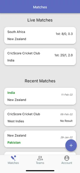 Game screenshot CricScore -Cricket Scoring App apk