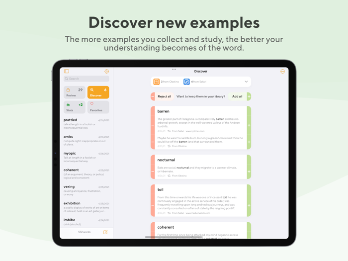 Obstino Modern Flashcards App