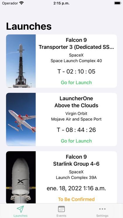 Rocket Launch Calendar
