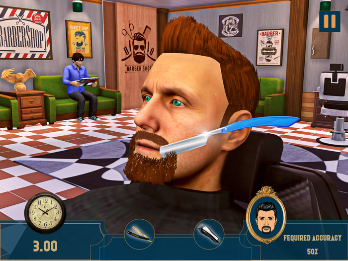 لعبة الحلاق قص اللحية