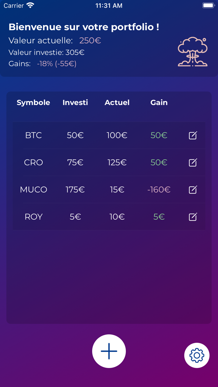 Crypto.hodl - Suivez vos gains