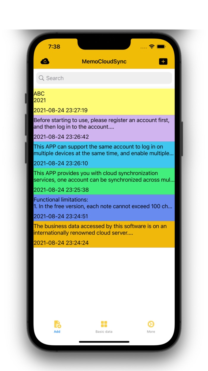 Memo Cloud SyncSticker Notes