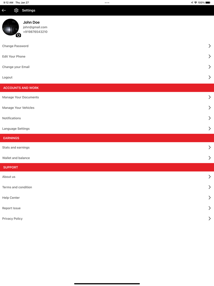 Avon Rides Driver app