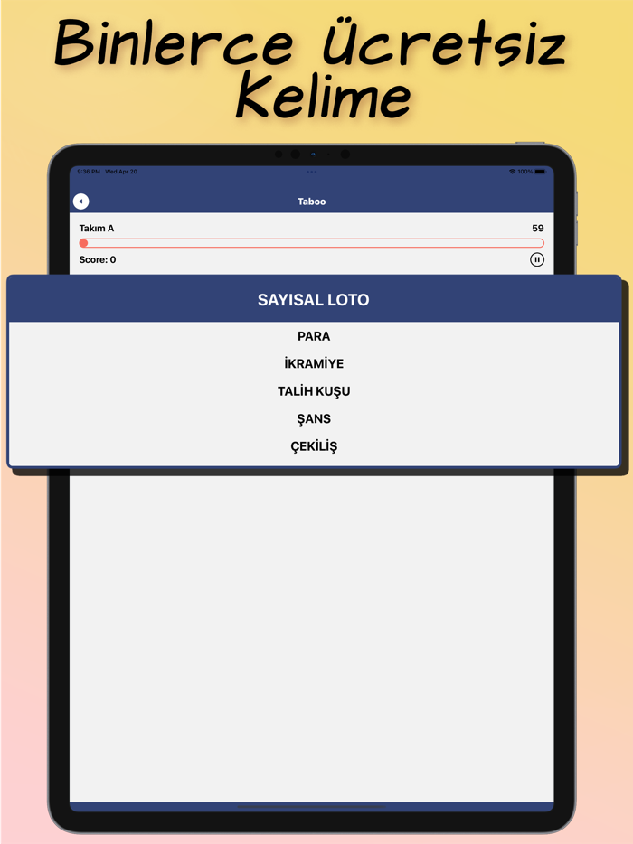 Tabu  Anlat Bakalım Oyunu