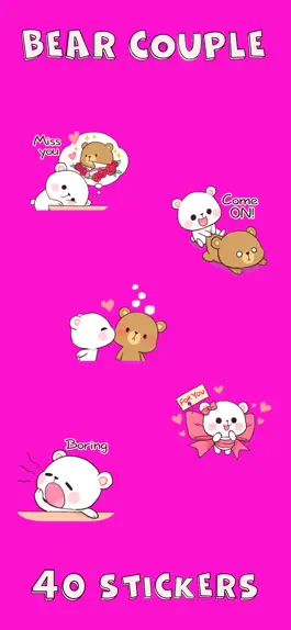 Game screenshot Bear Couple Love Cute Sticker mod apk