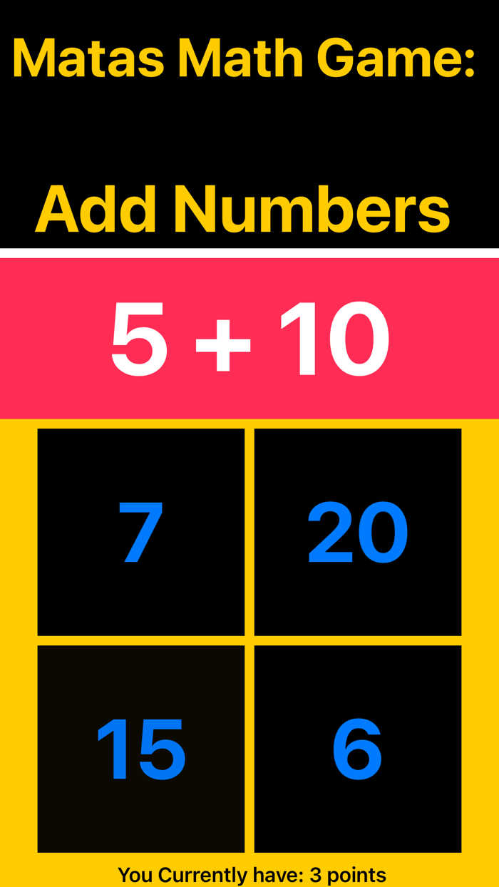 Math Game Add Numbers