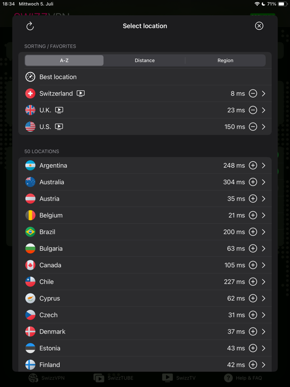 SwizzVPN: VPN from Switzerland screenshot 2