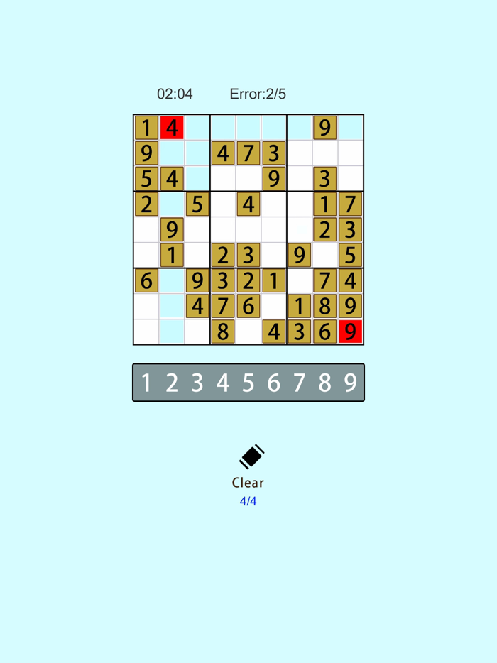 Classic Sudoku Puzzle Brain