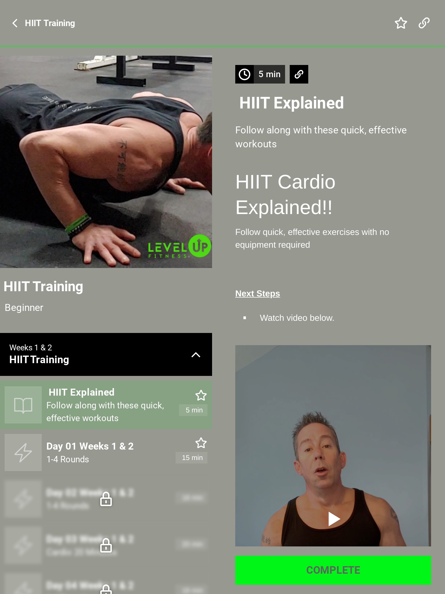 Level Up Fitness Training screenshot 2